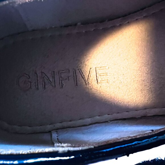 Navy Blue Rock Glitter Mary Jane Flats Toddler Girl Bow Dress Shoes - Picture 9 of 9